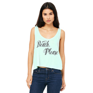 Beach, Please Boxy Tank Top