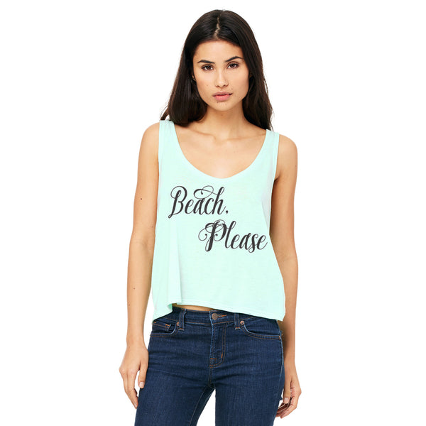 Beach, Please Boxy Tank Top