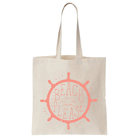 Beach Please Canvas Tote