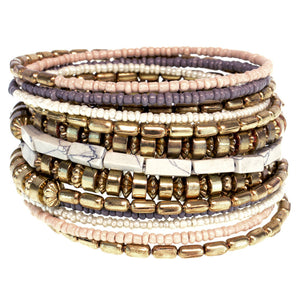 Gold Ivory Wrap Bracelet