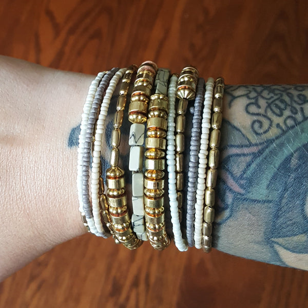 Gold Ivory Wrap Bracelet