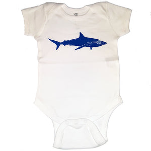 Hipster Shark Onesie - Blue