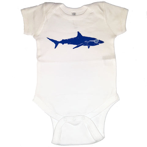 Hipster Shark Onesie - Blue