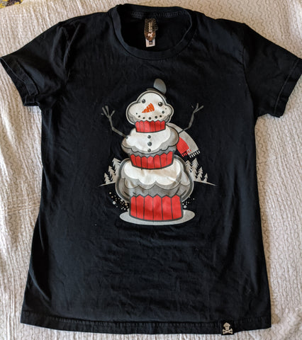 Women's XL - Snowman Johnny Cupcakes