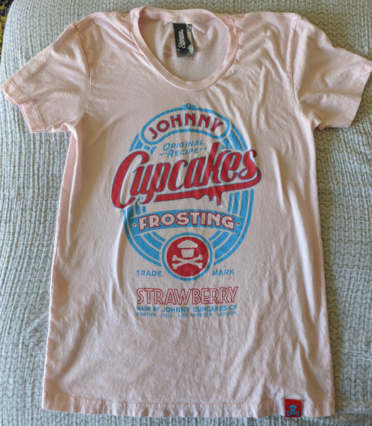 Women's XL - Strawberry Frosting Tee & Frosting Can Johnny Cupcakes