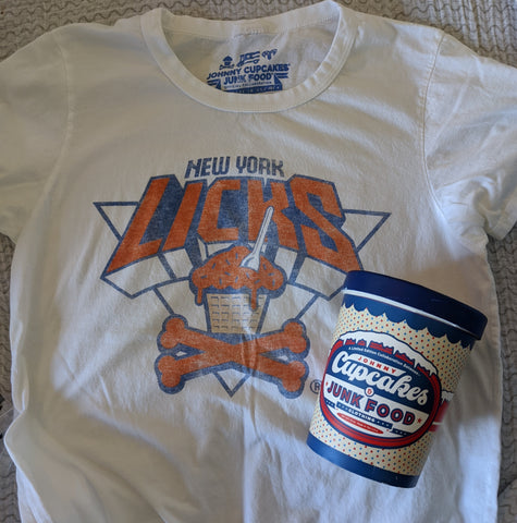 Women's XL - New York Licks Tee and Container - Junk Food x Johnny Cupcakes