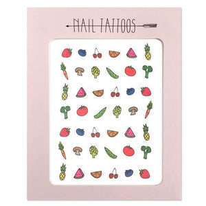 Fruit and Veggie Nail Tattoo Pack