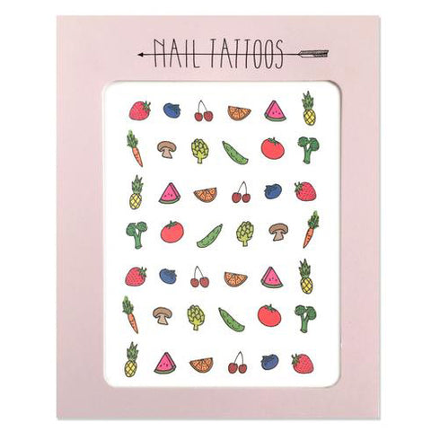 Fruit and Veggie Nail Tattoo Pack