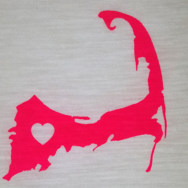 Neon Pink Cape Cod Love Slouchy Tank Top