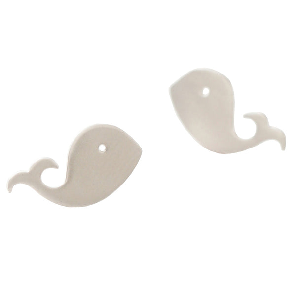 Whale Post Earrings - Silver or Gold