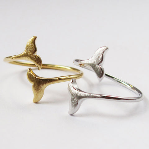 Whale Tail Ring - Gold or Silver