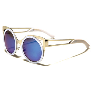 Round Cateye Sunglasses (White or Black)