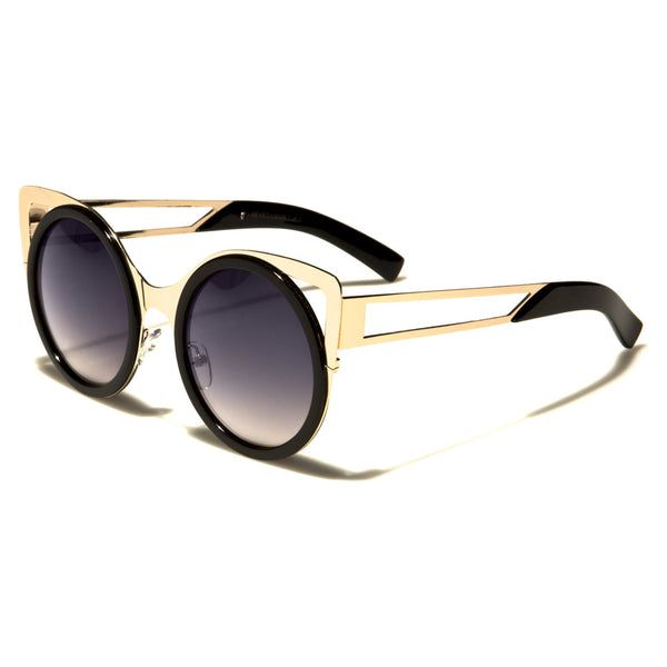 Round Cateye Sunglasses (White or Black)