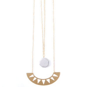 Tide and Moon Double Necklace