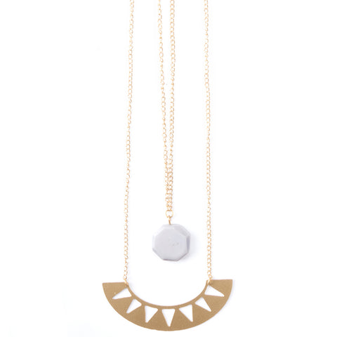Tide and Moon Double Necklace