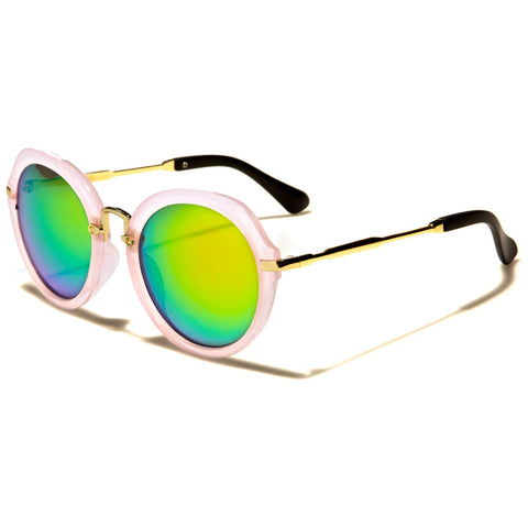 Oversized Round Sunglasses (White or Pink)